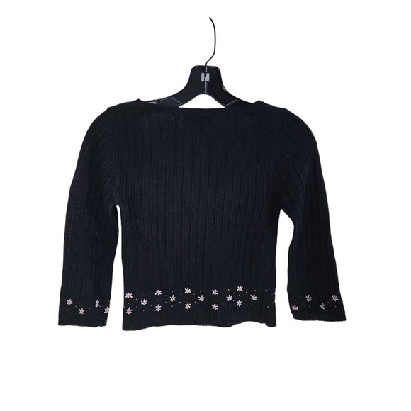 Betsey Johnson Vintage Floral Beaded Sweater Vintage - Picture 3 of 8